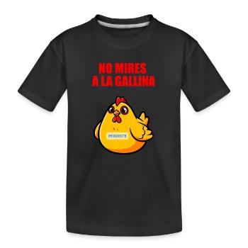 Schau nicht auf die Henne - Kinder Premium Bio T-Shirt - Schwarz - Vorne