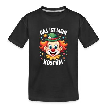 Déguisement de clown de carnaval Carnaval Carnaval - T-shirt bio Premium Enfant - noir - Devant