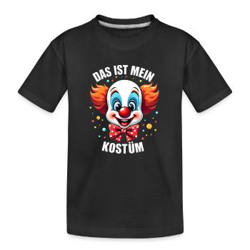 Déguisement de clown de carnaval Carnaval Carnaval - T-shirt bio Premium Enfant - noir - Devant