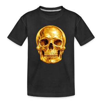 Crâne d’Or Gothique de luxe - T-shirt bio Premium Enfant - noir - Devant
