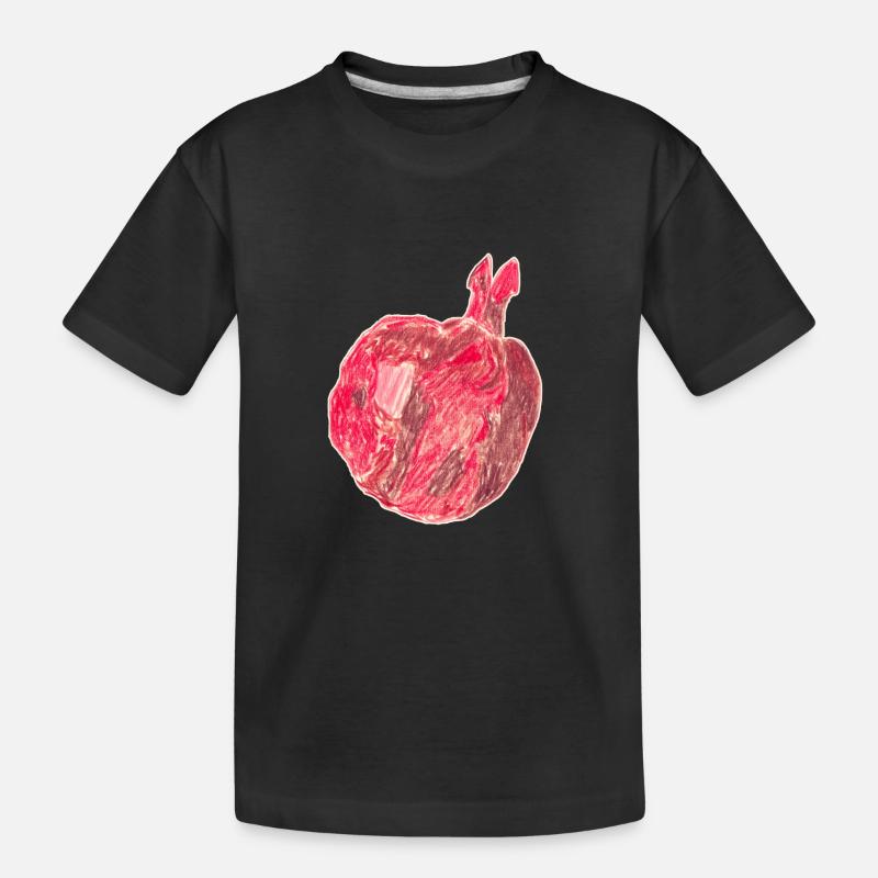 Granatapfel - Kinder Premium Bio T-Shirt - Schwarz