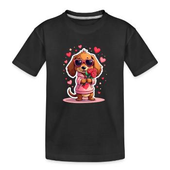 Dackel teckel teckel tekel - T-shirt bio Premium Enfant - noir - Devant