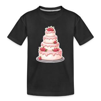 Cake Wedding - Kids' Premium Organic T-Shirt - black - Front
