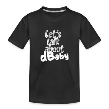 Let's Talk About dBaby - für Tontechniker - Kinder Premium Bio T-Shirt - Schwarz - Vorne