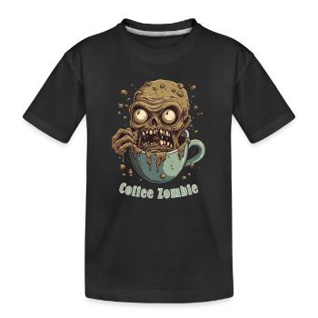 Coffee Monster - Caffeine Zombie - Morning Grouch - Kids' Premium Organic T-Shirt - black - Front