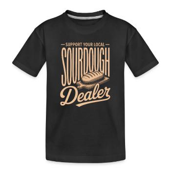Lokaler Support für Sauerteighändler - Kinder Premium Bio T-Shirt - Schwarz - Vorne