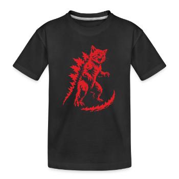 Rugissement de Kaiju Chaton, Catzilla - T-shirt bio Premium Enfant - noir - Devant