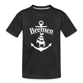 Bremen - Kinder Premium Bio T-Shirt - Schwarz - Vorne