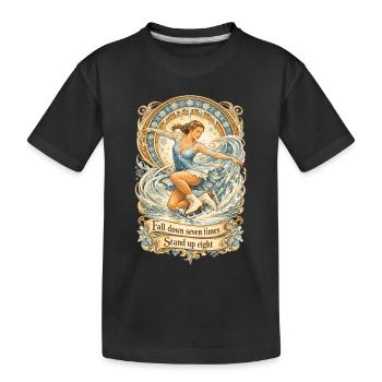 Eiskunstlauf Jugendstil Shirt: Stand Up - Kinder Premium Bio T-Shirt - Schwarz - Vorne