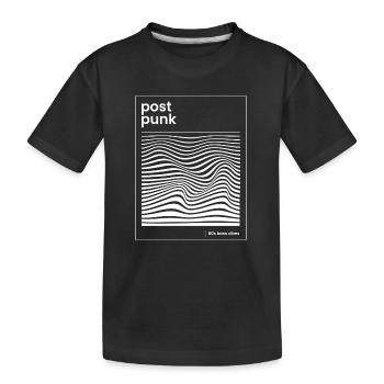 Post-Punk-Wave-Muster-Poster - Kinder Premium Bio T-Shirt - Schwarz - Vorne