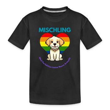 Mischling Design 4 - Kinder Premium Bio T-Shirt - Schwarz - Vorne