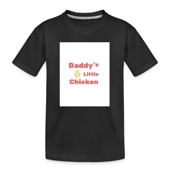 La petite poule de papa - T-shirt bio Premium Enfant - noir - Devant