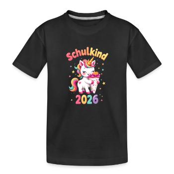 Scolaire 2026 Inscription scolaire 2026 Retour à l’école - T-shirt bio Premium Enfant - noir - Devant