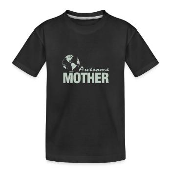Super mère - Super mère - T-shirt bio Premium Enfant - noir - Devant