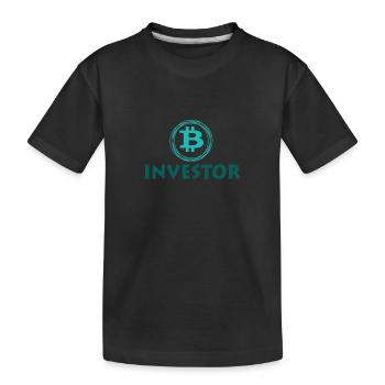 Investisseur pour Bitcoin - Investisseur pour Bitcoin - T-shirt bio Premium Enfant - noir - Devant