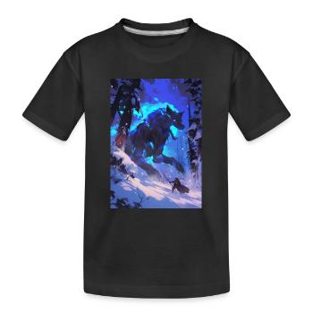 Wolf Anime Manga Fantasy - Kids' Premium Organic T-Shirt - black - Front