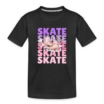 Patinage artistique - Patinage - T-shirt bio Premium Enfant - noir - Devant