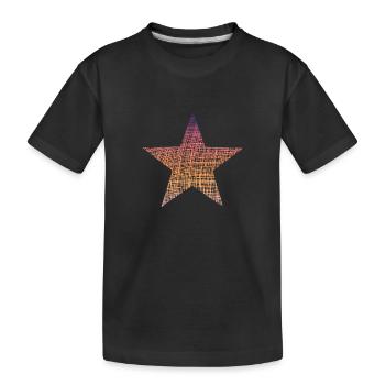 Stern, Star - Kinder Premium Bio T-Shirt - Schwarz - Vorne