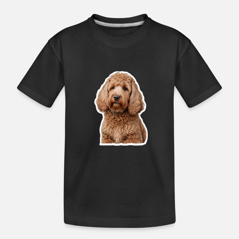 Pudel - Kinder Premium Bio T-Shirt - Schwarz
