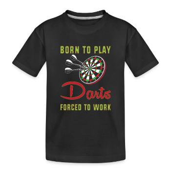 Dart Dartboard Dartpfeil - Kinder Premium Bio T-Shirt - Schwarz - Vorne