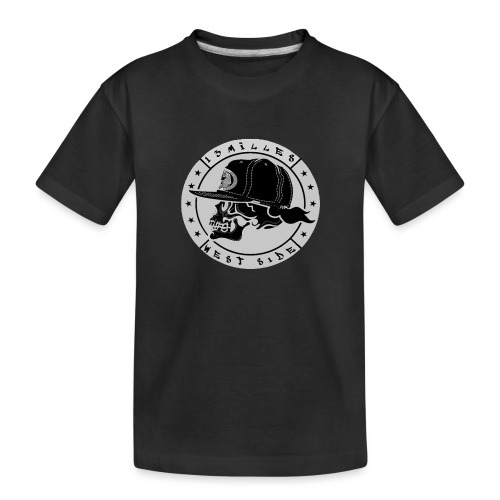 skull 13 milles noir et gris super design - T-shirt bio Premium Enfant