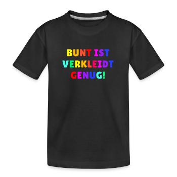 Fasching Karneval Helau Alaaf Verkleidung Kostüm - Kinder Premium Bio T-Shirt - Schwarz - Vorne