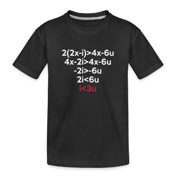 I love you (Formule de math) - T-shirt bio Premium Enfant - noir - Devant