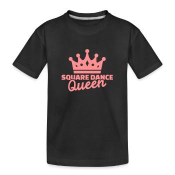 Square dance - Kinder Premium Bio T-Shirt - Schwarz - Vorne