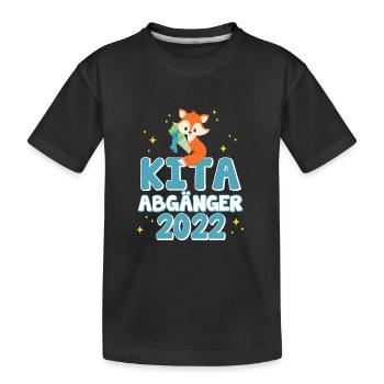 Kita Abgänger 2022 - Schulanfang Einschulung Junge - Kinder Premium Bio T-Shirt - Schwarz - Vorne