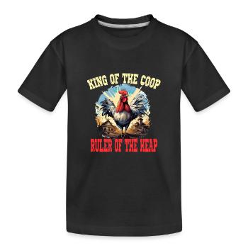 King of the Coop Ruler of the Heap - Kinder Premium Bio T-Shirt - Schwarz - Vorne