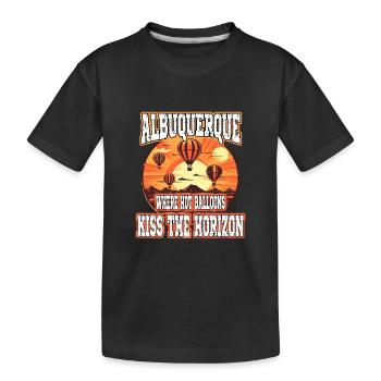 Albuquerque Ballon New Mexico Heißluftballon - Kinder Premium Bio T-Shirt - Schwarz - Vorne
