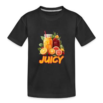 Frische Zitrusfrüchte Saftige Sommerfrüchte - Kinder Premium Bio T-Shirt - Schwarz - Vorne
