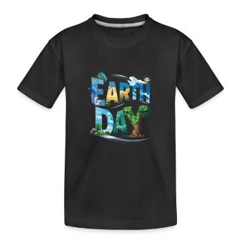 Earth Day Every Day für Männer und Frauen - Kinder Premium Bio T-Shirt - Schwarz - Vorne