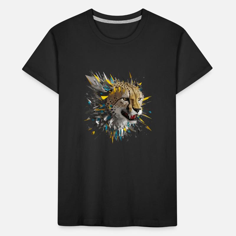 Leopard Raubkatze Kinder Premium Bio T-Shirt