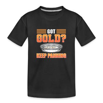 Metal Detector Gold Panner Gold Digger Costume - Kids' Premium Organic T-Shirt - black - Front