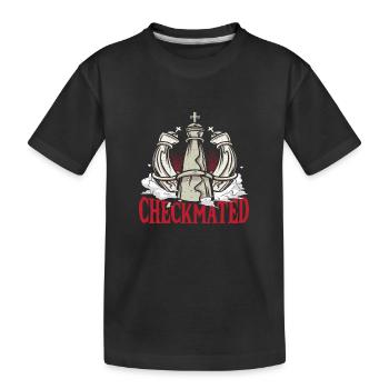 Checkmated Chess King S Mugshot, lustiges - Kinder Premium Bio T-Shirt - Schwarz - Vorne