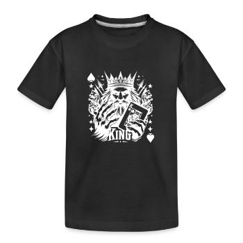 Roi des cartes jeu de poker Figurine Queen Jack Ace - T-shirt bio Premium Enfant - noir - Devant