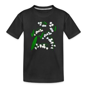 Lys de la vallée - T-shirt bio Premium Enfant - noir - Devant