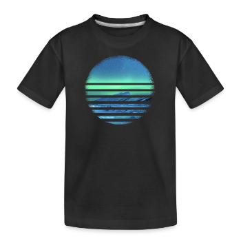 Polarlicht Aurora Borealis Nordlichter - Kinder Premium Bio T-Shirt - Schwarz - Vorne