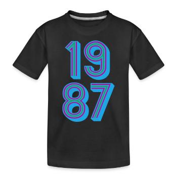 1987 Année de naissance | Couleurs changeantes - T-shirt bio Premium Enfant - noir - Devant