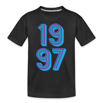 1997 Year of birth | Colors changeable - Kids' Premium Organic T-Shirt - black - Front