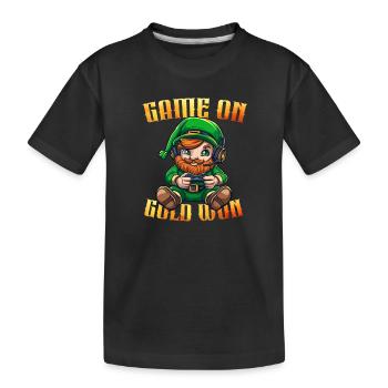 Mignon joueur de lutin - T-shirt bio Premium Enfant - noir - Devant