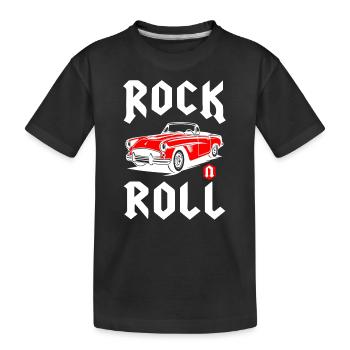Rock And Roll Classic Car - Kinder Premium Bio T-Shirt - Schwarz - Vorne