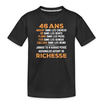 46 Jahre alt lustiges Geburtstagsgeschenk 46 Jahre altes Geschenk - Kinder Premium Bio T-Shirt - Schwarz - Vorne