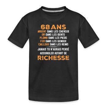 68 Jahre alt lustiges Geburtstagsgeschenk 68 Jahre altes Geschenk - Kinder Premium Bio T-Shirt - Schwarz - Vorne