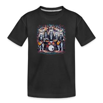 Rockin' Cats Hommage psychédélique - T-shirt bio Premium Enfant - noir - Devant