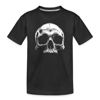 SKULL - Kinder Premium Bio T-Shirt - Schwarz - Vorne