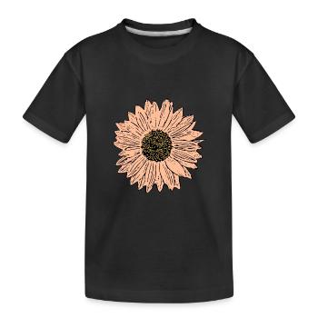Fleur fleur pastel fleurs fleurs pastel - T-shirt bio Premium Enfant - noir - Devant