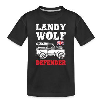 Landy Wolf Défenseur - T-shirt bio Premium Enfant - noir - Devant