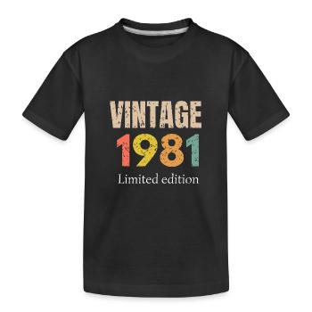 vintage 1981 limited edition - T-shirt bio Premium Enfant - noir - Devant